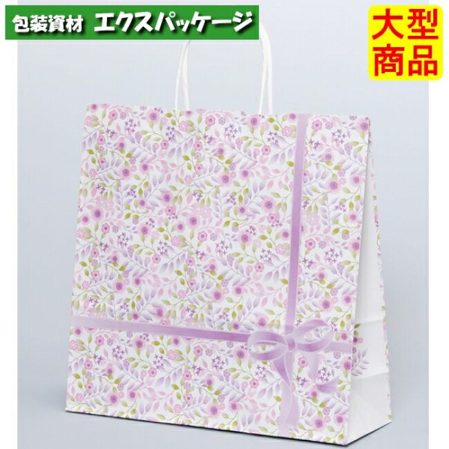 ●手提袋　HX　紫花(アイカ)　XZT67651　200枚入　ケース販売　納期1週間　大型商品　取り寄せ品　パックタケヤマ