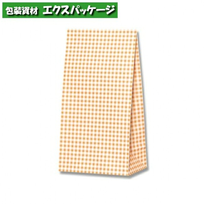 ファンシーバッグ　Kタイプ　No.6　晒ギンガム2　OR　1000枚入　#002698100　ケース販売　取り寄せ品　シモジマ