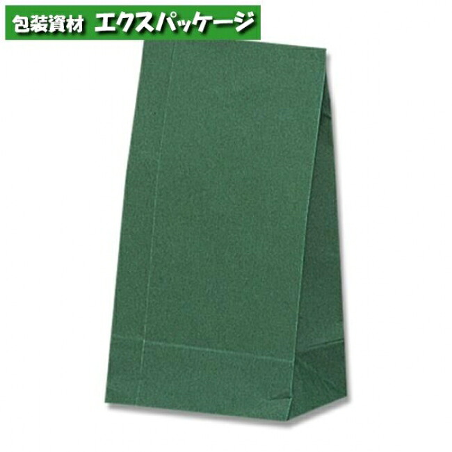 角底袋　未晒無地グリーン　No.4　2000枚入　#004053402　ケース販売　取り寄せ品　シモジマ