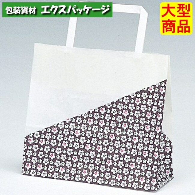 紙袋【福袋】福袋用　手提げ袋　 店舗用品　福助工業　ラッピーバックNo.2福袋 楽天市場】手提袋 ラッピーバッグ No.2 花 200枚 0120421 ケース