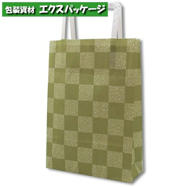 H25チャームバッグ　18-3　平手　苔市松　300枚入　#003275101　ケース販売　取り寄せ品　シモジマ