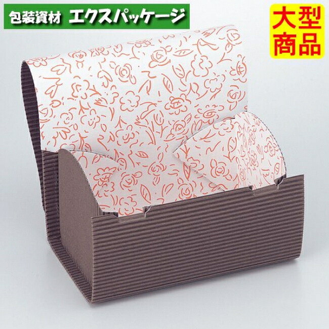 ロールケース　20-183A　ミニ　ブラウン/花柄　プチギフト　200枚入　ケース販売　大型商品　取り寄せ品　ヤマニパッケージ｜袋 容器 製菓 エクスパッケージ
