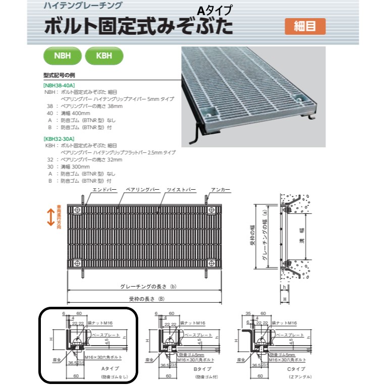 宝設備 ハイテングレーチング 雄捻子くっ付ける式掘り割りぶた 所せまい