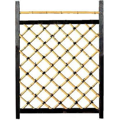 木枠枝折戸(白竹入) W(幅)750mm×H(高さ)1000粍 分け取り 竹扉 国産生まれながら竹 貨物輸送無料