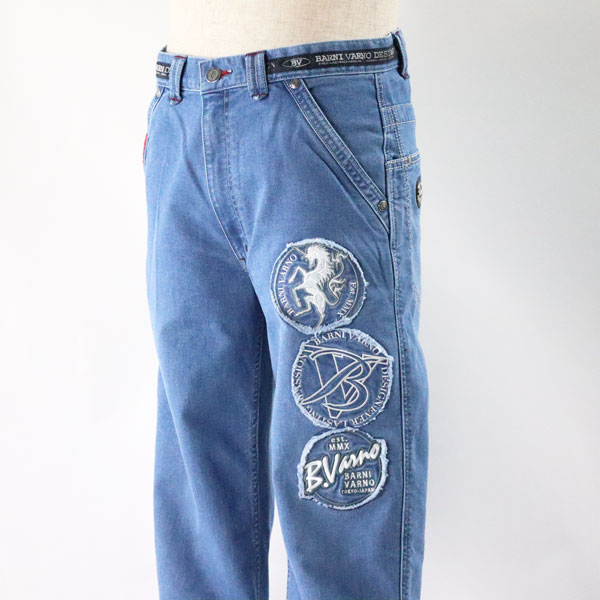 バーニバーノBARNIVARNO 刺繍ロゴ デニムパンツ バーニバーノBARNIVARNO 刺繍ロゴ デニムパンツ