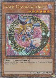 英語版　茶　Dark Magician Girl(25thS)(1st)(ブラック・マジシャン・ガール)(3rd artwork)(RA04-EN107)