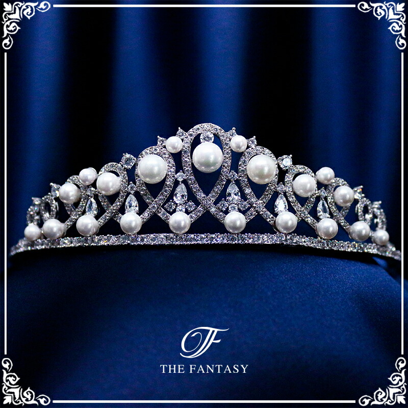 ティアラウェディング金メッキティアラCZキュービック王冠ティアラゴールド結婚式クラウンヘッドドレスft8214plgd