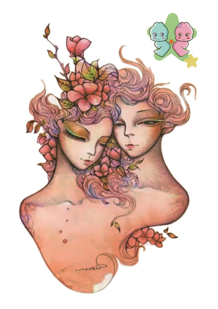 楽天市場 ファンタジー Thefantasy タトゥーシール タトゥーシール ふたご座 星座 中型 A5 The Fantasy