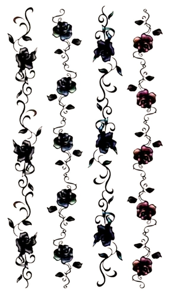 タトゥーシール フラッシュタトゥーシールタトゥーシールのデザイン数00種類以上タトゥーシール フラッシュタトゥーシール 薔薇 鎖 Hm199 バラ 100 品質保証