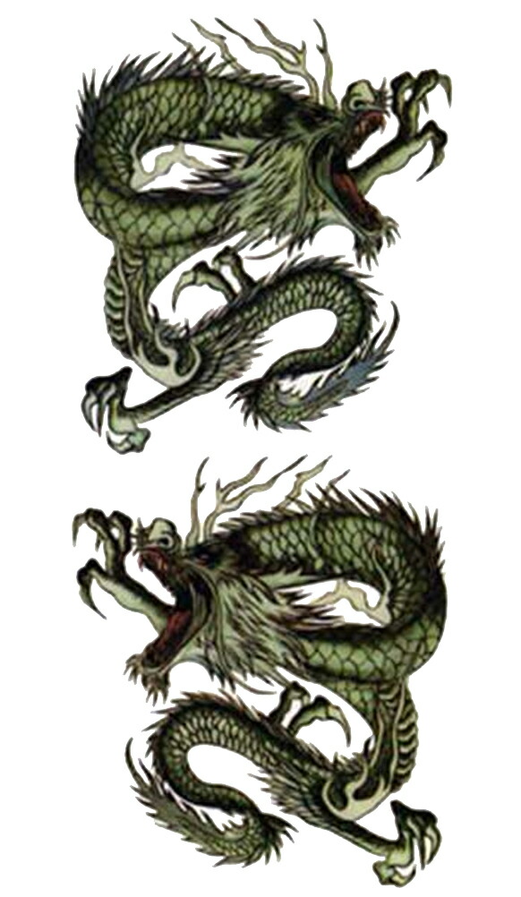楽天市場 ファンタジー Thefantasy タトゥーシール タトゥーシール 竜 ドラゴン 龍 Hm235 レギュラー The Fantasy