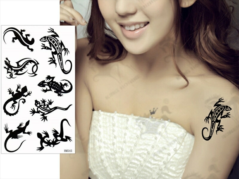 楽天市場 ファンタジー Thefantasy タトゥーシール タトゥーシール ヤモリ トライバル Hm545 レギュラー The Fantasy