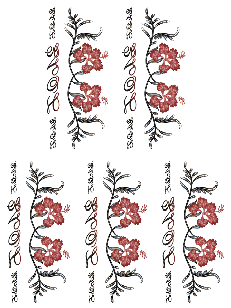 楽天市場 ファンタジー Thefantasy タトゥーシール タトゥーシール 花 Ht1138 小型 5枚セット The Fantasy