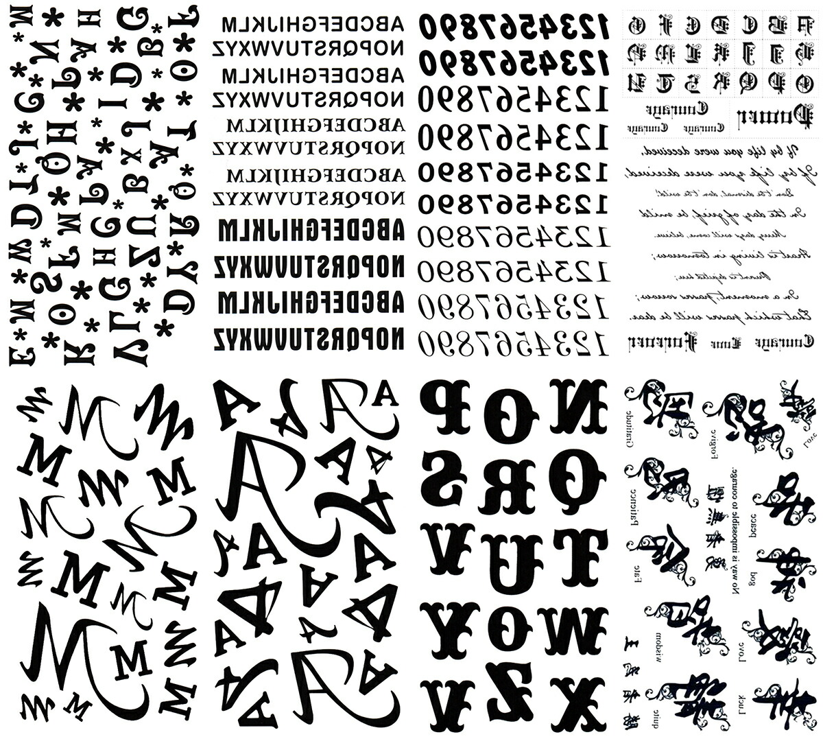 楽天市場 The Fantasy ファンタジー タトゥーシール 英文字 漢字 10種10枚 Set231 The Fantasy