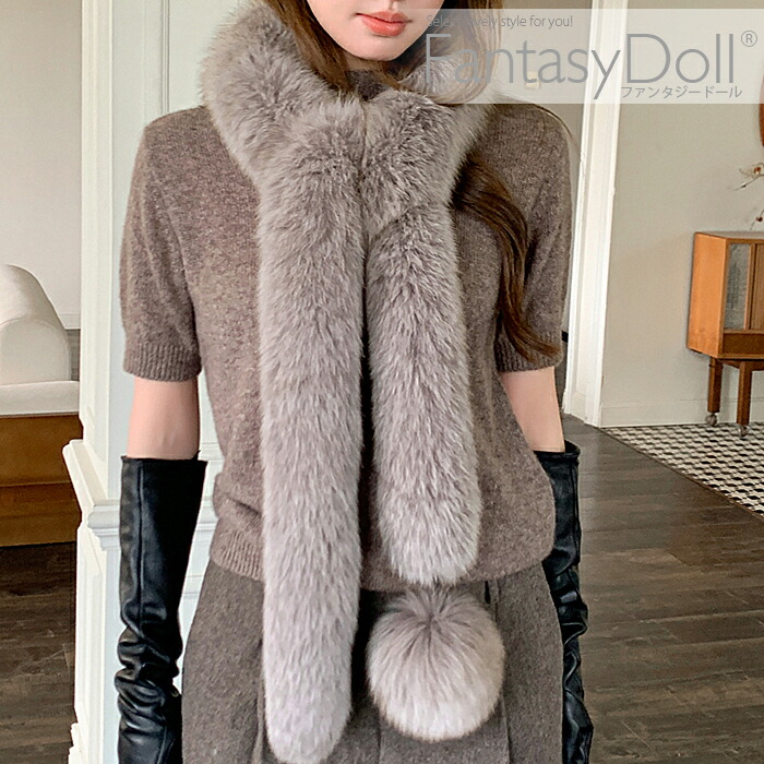 楽天市場】【シルバーフォックス顔つきマフラー(Mサイズ)】セレブ