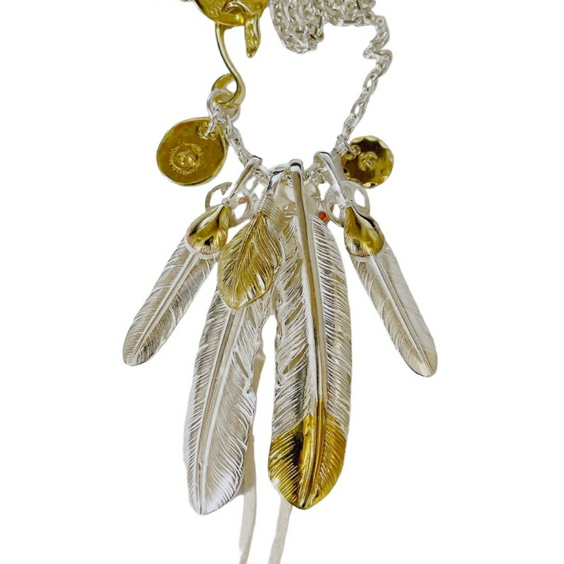 楽天市場】シルバー真鍮ハートフェザーL ペンダントトップ ネックレス