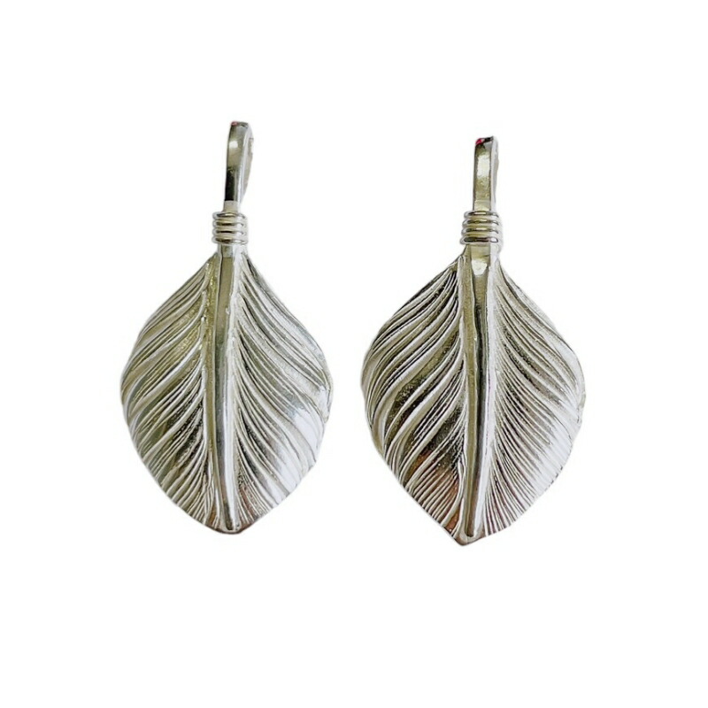 楽天市場】シルバー ハートフェザー ペンダントトップ 左右セット