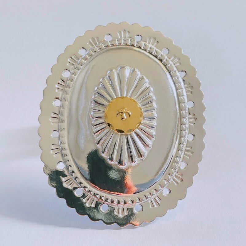 最終※希少 サンシャイン リーフ 最高級 シルバー925 特大 コンチョ ループ 最終※希少 サンシャイン リーフ 最高級 シルバー925 特大