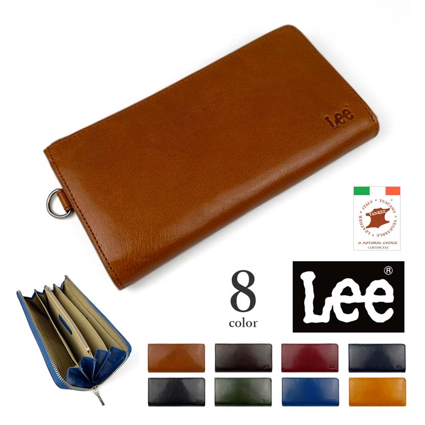 特別セール品 Lee リー ラウンドファスナー長財布 イタリアンレザー 長サイフ メンズ 財布 長財布 ブランド 革 人気 レザー 売れ筋 ロングウォレット Wallet なが財布 長さいふ プレゼント ギフト クリスマス Xmas 高校生 緑 グリーン 緑の財布