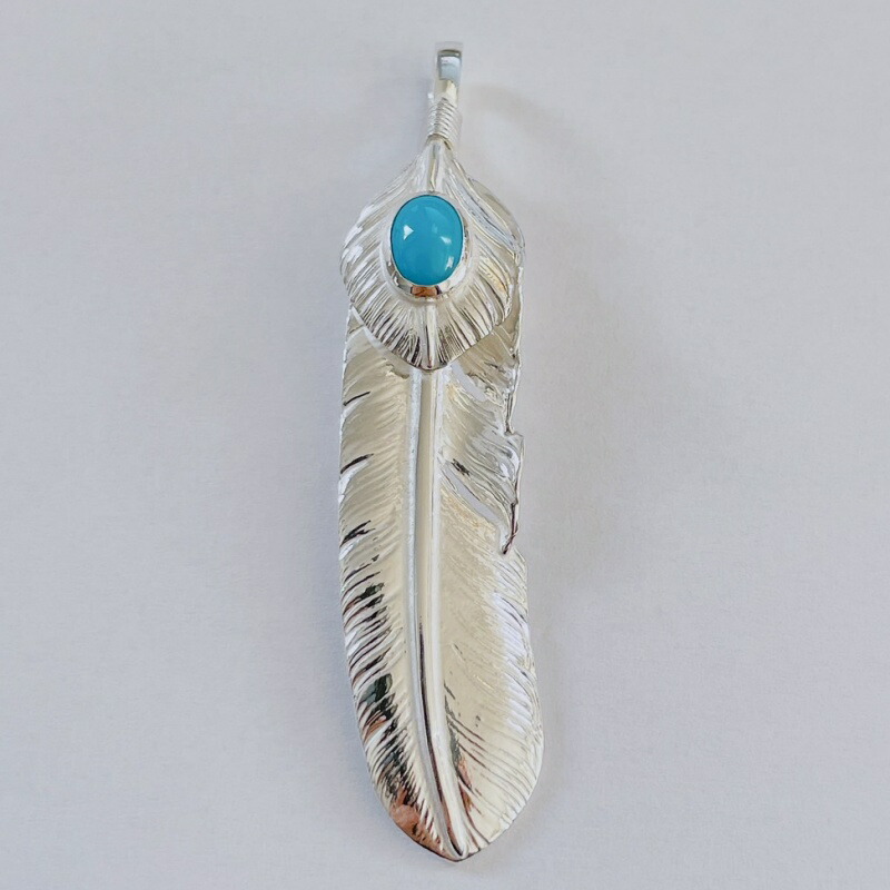 楽天市場】シルバー真鍮ターコイズフェザー 上金金縄TQ特大フェザー