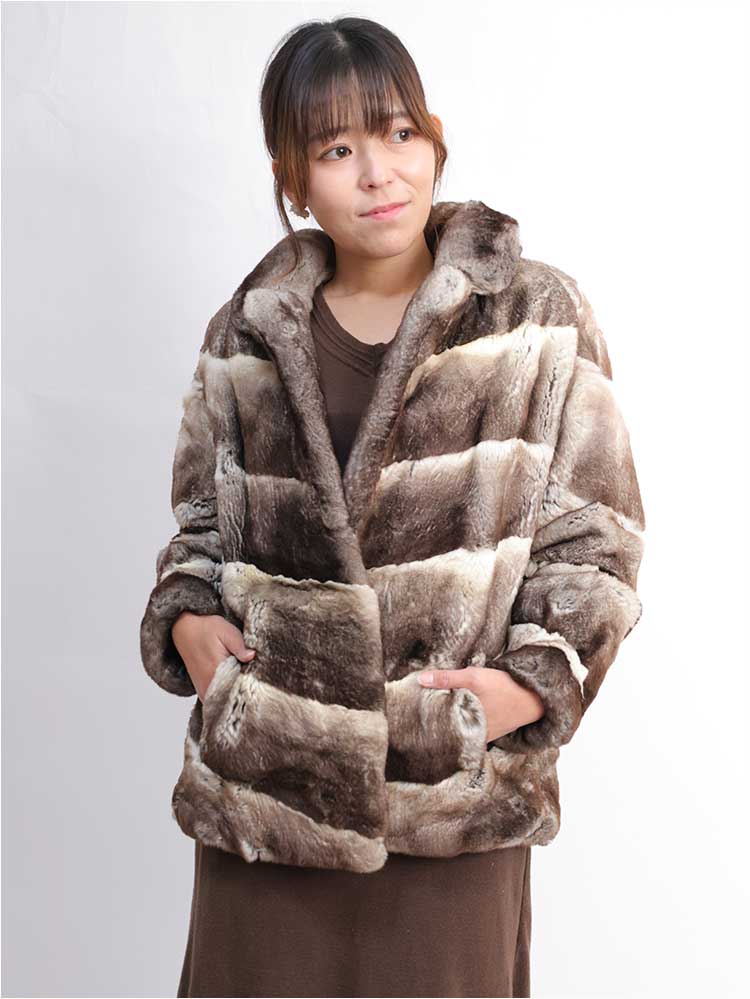 【新品】激安/超人気/Belena/ボリューム満点/チンチラレッキスリバーシブルコート9-13号☆
