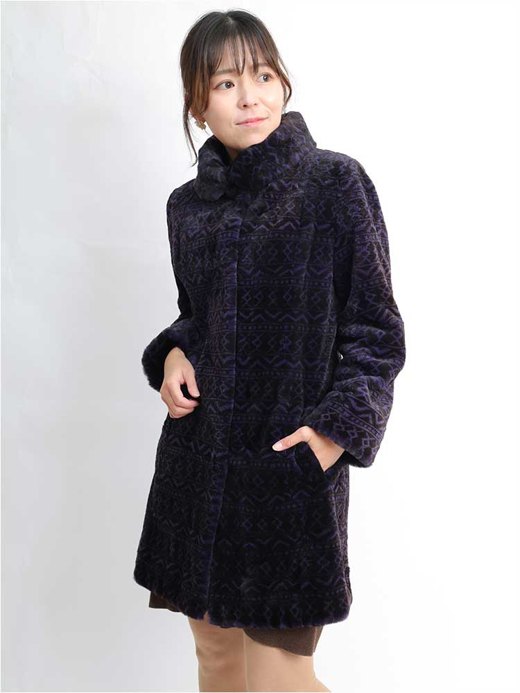 【新品】激安/SAGA/ナカムラファー/シェアードミンクデザインコート/7-9号☆
