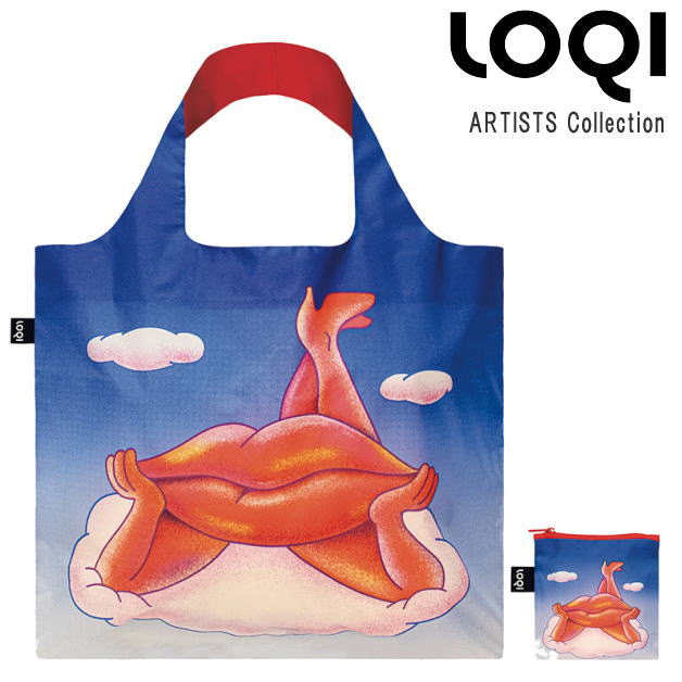【楽天市場】ローキーエコバッグ ARTISTS Collection YUVAL HAKER Lippy Lips Recycled Bag