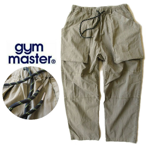 セール！ジムマスター★GYM MASTER ベイカーイージーパンツ/ワイドパンツ【ピグメントC/N ベーカーパンツ】G533715　31/ベージュ 5,685円