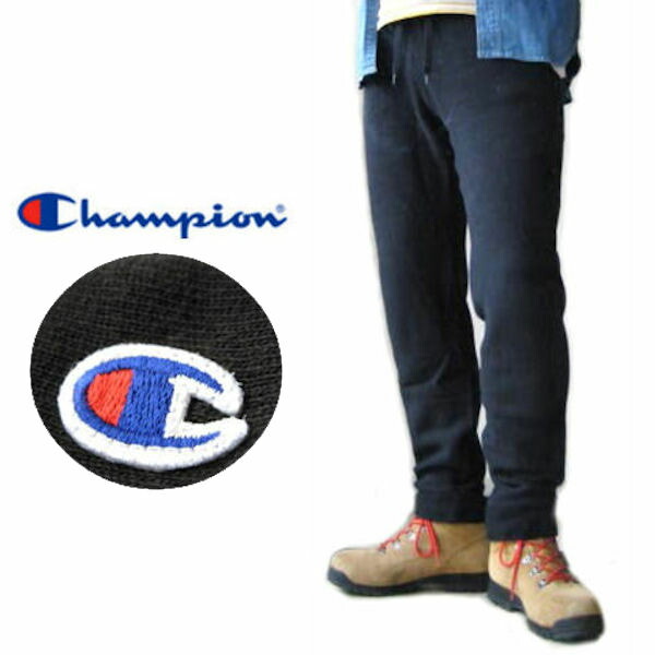 Champion/はやりっ児 【リバースウィーブスウェットパンツ・タイトフィット】 REVERSE WEAVE SWEATPANT C3-Q215 黒いこと