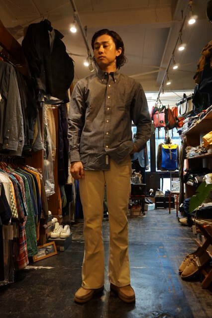 『GAMBERT CUSTOM SHIRTS』（ギャンバード カスタム シャツ）長袖 　シャンブレー ボタンダウンシャツ　アメリカ製