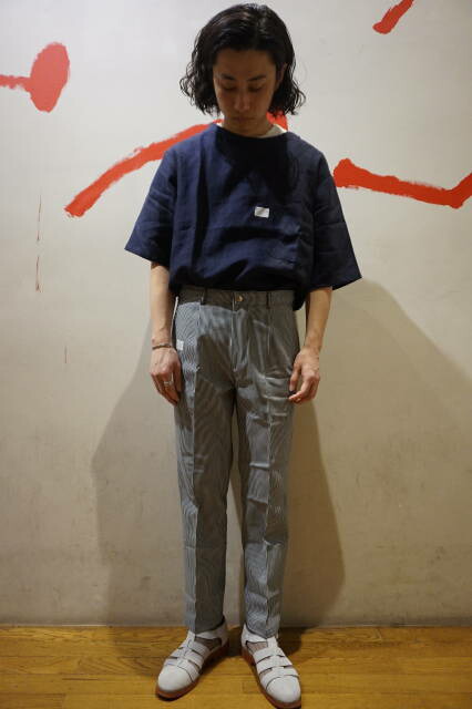 『AU VRAI CHIC BRITAIN』　(オー ブライ シック ブリテン)　　ワークパンツ　キャンディ　ストライプ　MADE　IN　ENGLAND