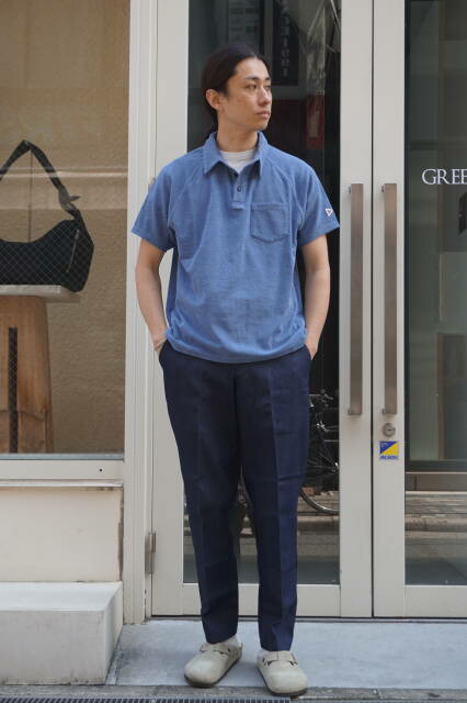 『FELCO 』 (フェルコ)  半袖 ミニパイル スポーツシャツ サクソフォン  MADE IN JAPAN メンズファッション-トップス-Tシャツ・カットソー