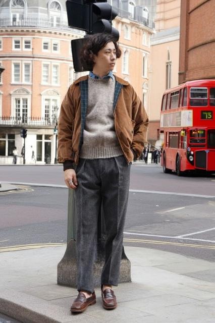 『CORBY\u0027S』 (コービーズ) ブリットゴルフコーデュロイ 上衣（ブリスベン モス） 連合王国製 （ブロンズ）MADE IN ENGLAND  置き目取りまわし店