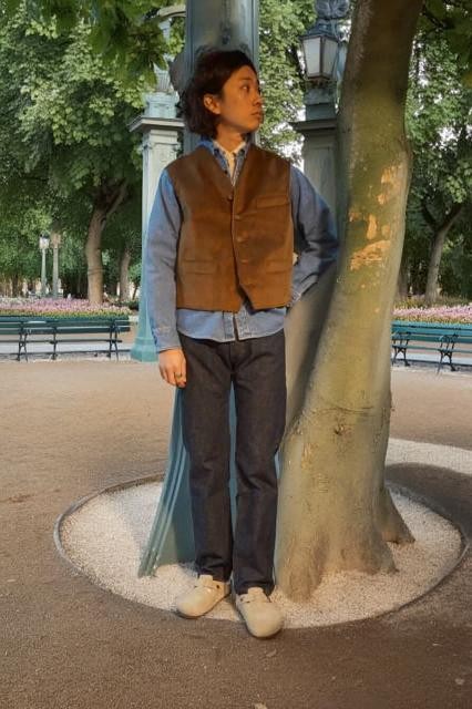 『LE LABOUREUR』 (ル・ラブルール) コーディロイテーラードベスト フレンチワーク MADE IN FRANCE 正規取扱店