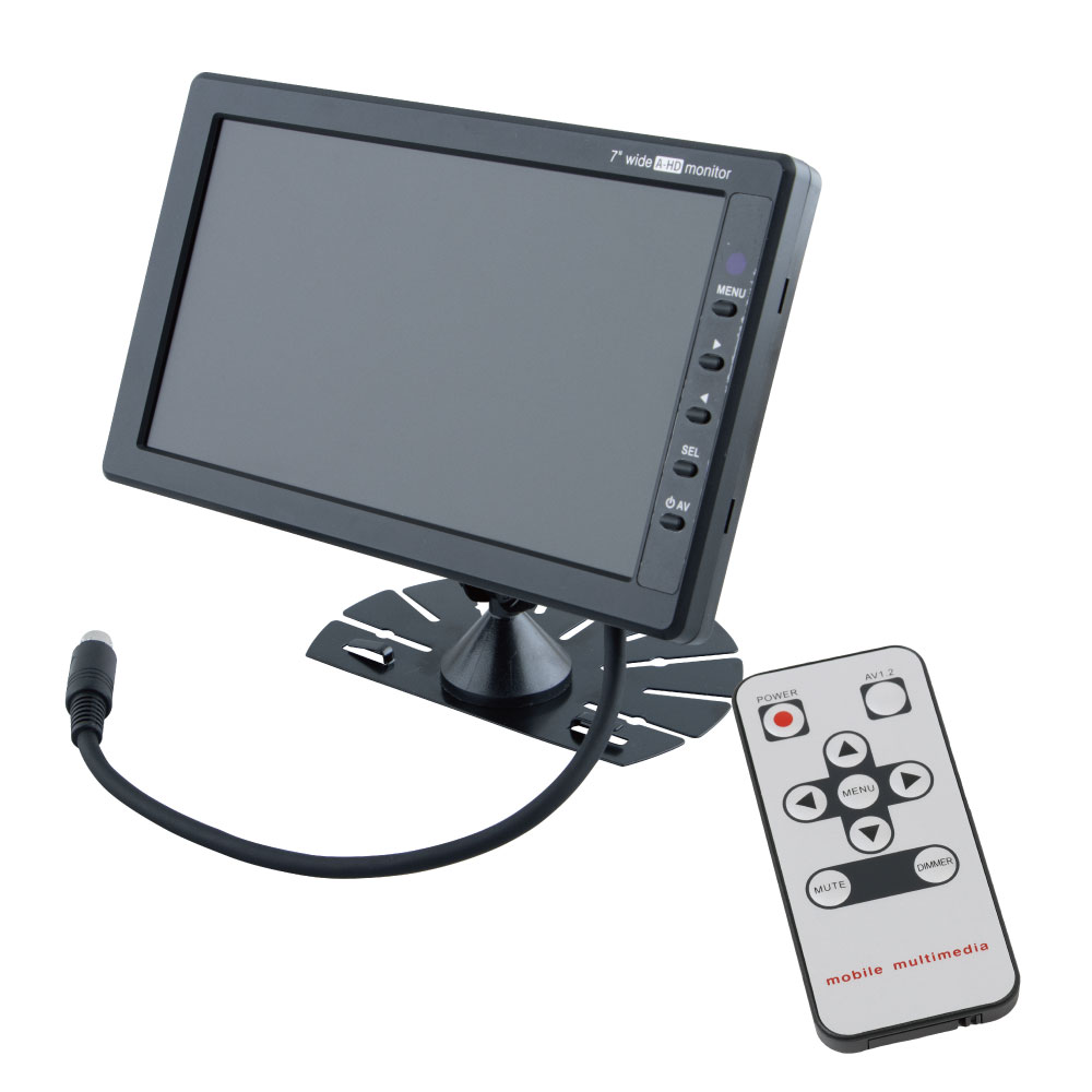 トラック YKM-700HD　AHDカメラ対応7インチ高精細モニター アナログハイビジョンカメラ専用7インチモニター　 12V/24V AHD/VGA対応 ジェットイノウエ JET INONNUE・ (592730)