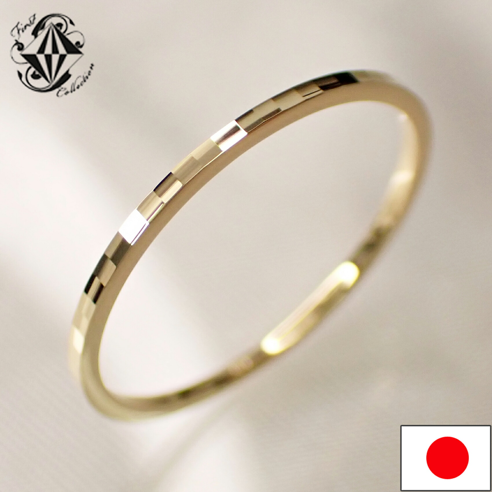 K18 シンプルリング　平角リング 楽天市場】k18 リング 指輪 18金 平打ちリング 8mm レディース ピンク