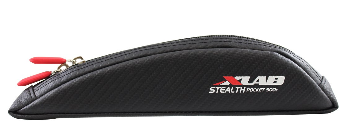 トップチューブ 上の エアロ 補給食バッグ XLAB ステルス500 カーボン Stealth 500 Carbon ボルトオン固定タイプ カーボン柄