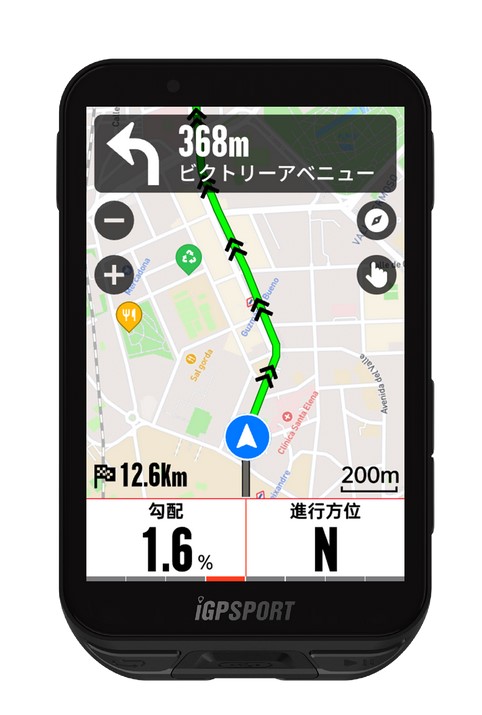 iGS800 GPS サイクルコンピュータ 3.5インチ カラー タッチスクリーン 大画面 50時間バッテリー