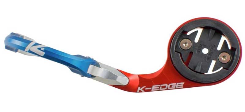 K-EDGE GARMIN PRO RACE ケーエッジ ガーミン プロマウント ブルー/レッド 31.8mm｜フリート・バイク＆トライアスロン