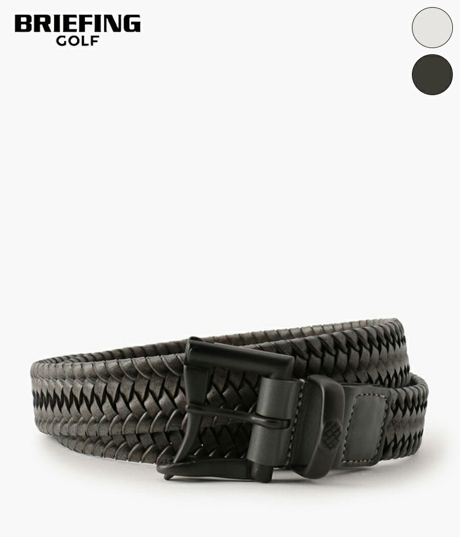 【BRIEFING GOLF｜ブリーフィングゴルフ】FIREMAN BUCKLE MESH BELT ファイヤーマンバックルメッシュベルト ゴルフ 運動競技 白いこと 黒いこと 白 黒 イタリア製 飛び切りなめし革 牛皮 本革 M L【BRG211G34】