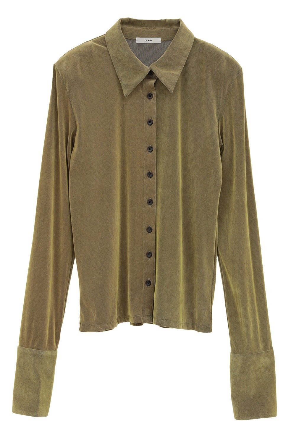 【50%OFF大売り出し｜継続期間制限事項】【CLANE | クラネ】TULLE FLOCKY SHIRTS ティーシャツ 緑であること 象牙色 黒いこと レディース 松本恵奈 トップス 長袖 透け感【19105-1342】