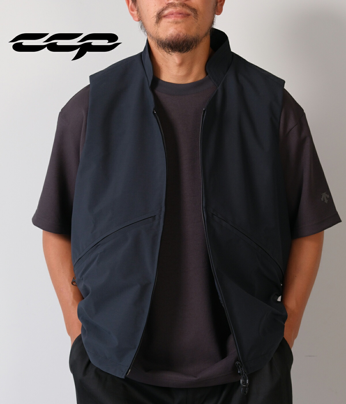 【50%OFFセール｜期間限定】【CCP｜シーシーピー】FUNCTION VEST　ファンクションベスト　ブラック　黒　テックウェア　S　M　L　メンズ　アウター【VT-NB103】