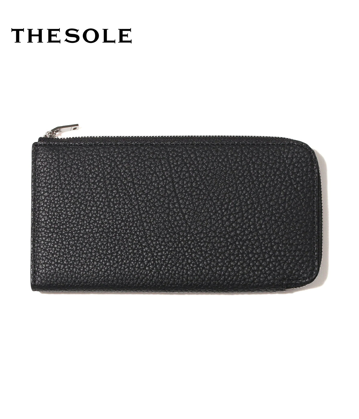 【THE SOLE|ザソール】トリヨン・モーリス L字 ロングジップウォレット ブラック　財布　黒　職人　手作業　ハンドメイド　牛革　フランス産レザー　本革　日本製【LWL-TM】