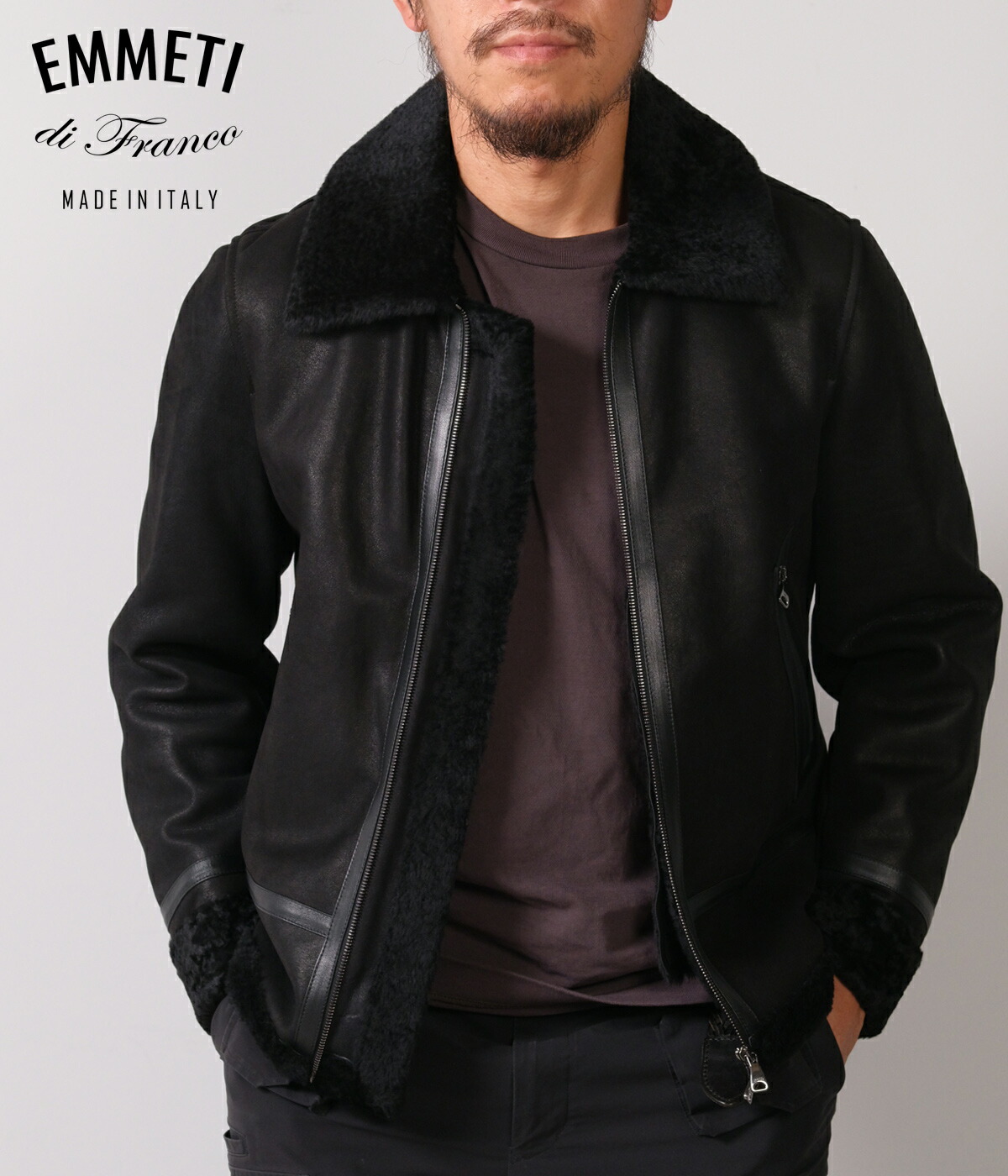 【新品】giab's ARCHIVIO ブルゾン BARDI　ブラック 46 楽天市場】ジャブスアルキヴィオ バルディ ジャケット ブルゾン ウール