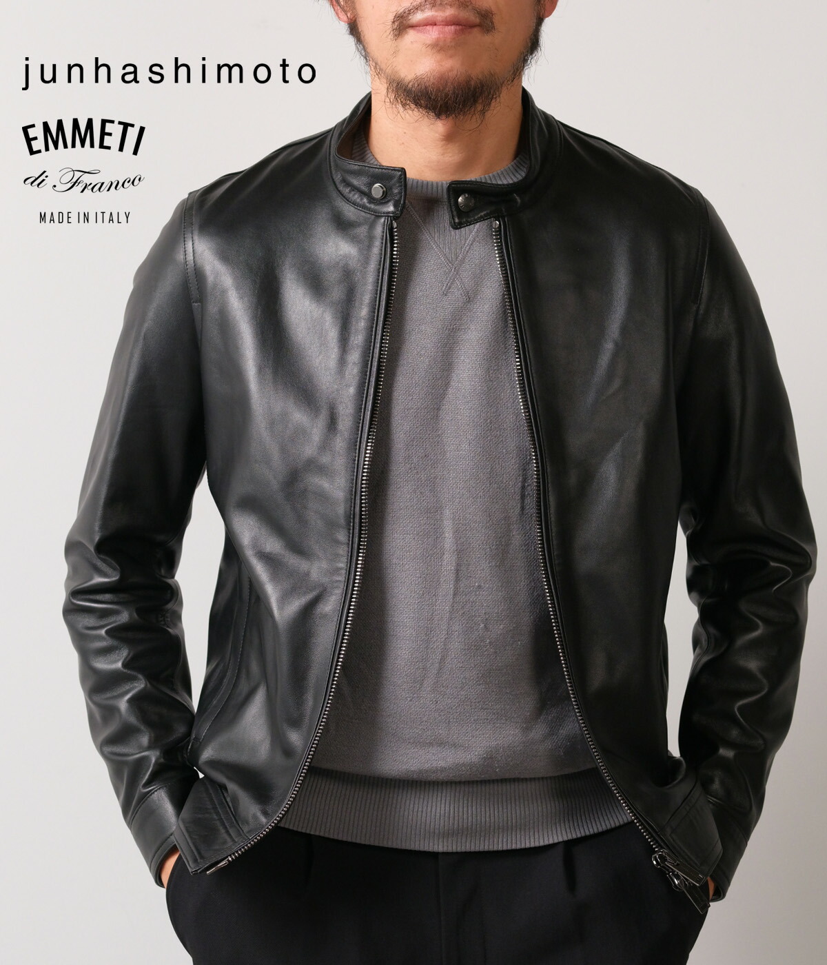 美品　junhashimoto インナーライダース　羊皮　黒　サイズ4 美品 junhashimoto インナーライダース 羊皮 黒 サイズ4 楽天市場