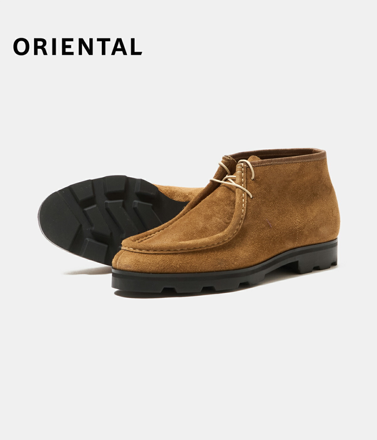 【別注】【ORIENTAL｜オリエンタル】Moccasin Boots モカシンブーツ ラウンドトゥ ビブラムソール使用 カジュアル革靴 3色展開 日本製【FG-0711-BEG】