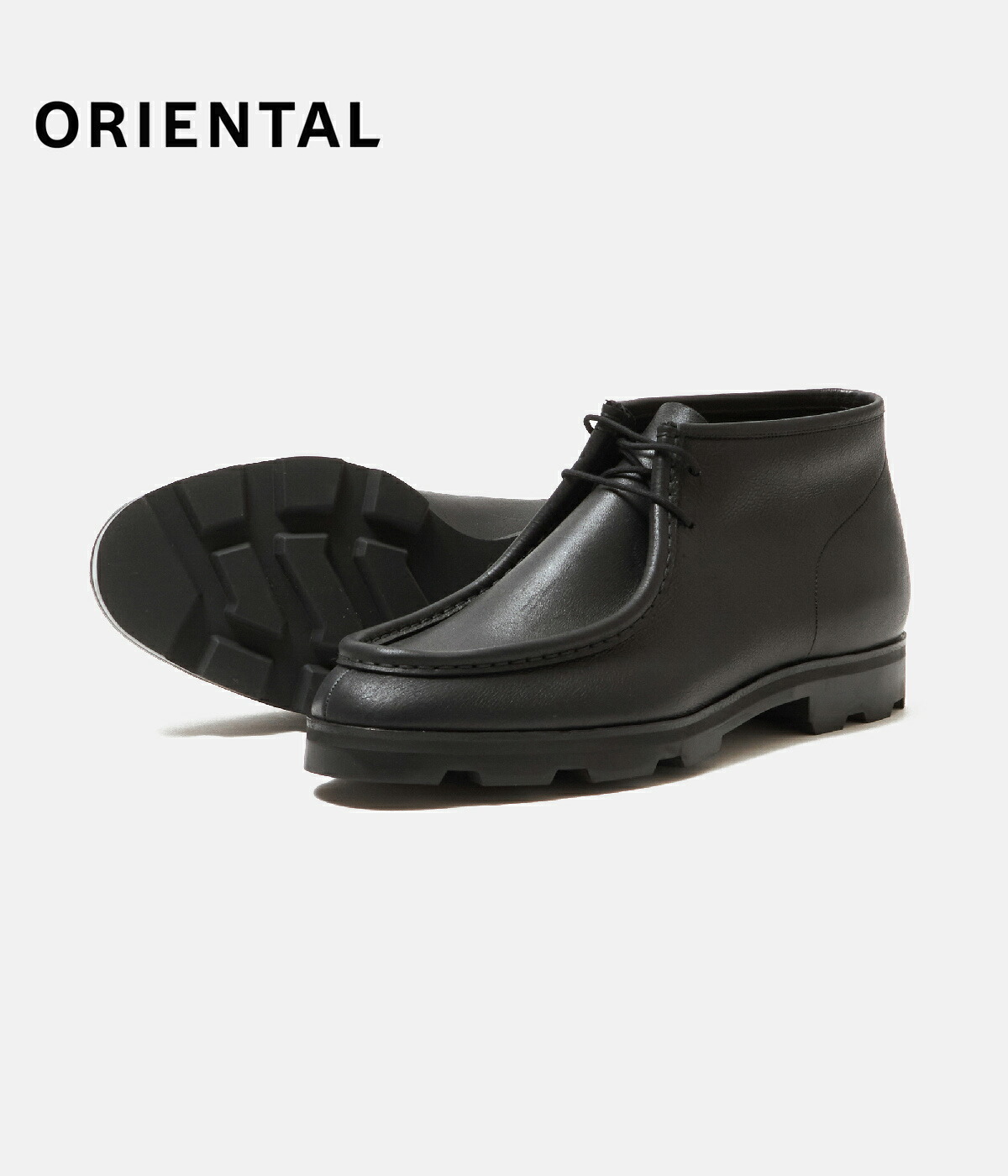 【別注】【ORIENTAL｜オリエンタル】Moccasin Boots モカシンブーツ ラウンドトゥ ビブラムソール使用 カジュアル革靴 3色展開 日本製【FG-0711-BLK】｜FOCUS