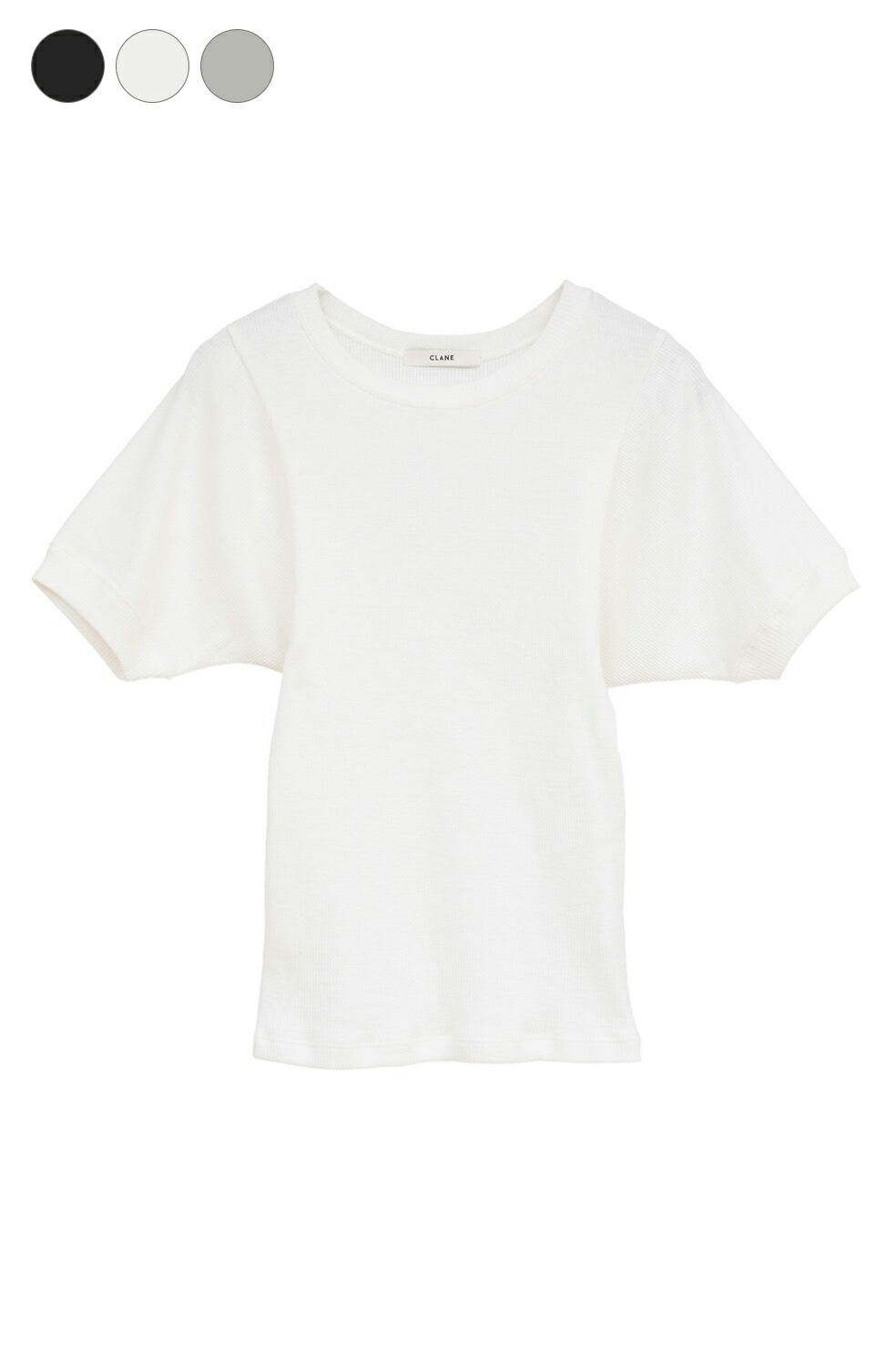 【CLANE｜クラネ】バルーンスリーブコンパクトトップス BALLOON SLEEVE COMPACT TOPS 白いこと 交ぜ合わせる 黒いこと 綿 窈窕たる 表現スタイル引き上げる成り行き 松本恵奈 レディース【10105-1363】