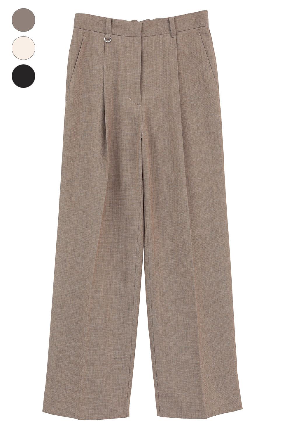 【CLANE｜クラネ】ツーウェイタックストレートパンツ 2WAY TUCK STRAIGHT PANTS ミックス ブラック アイボリー ポリエステル 松本恵奈 メンズ 30代 40代 スラックス ビジネスカジュアル オフィス【11110-7033】｜FOCUS