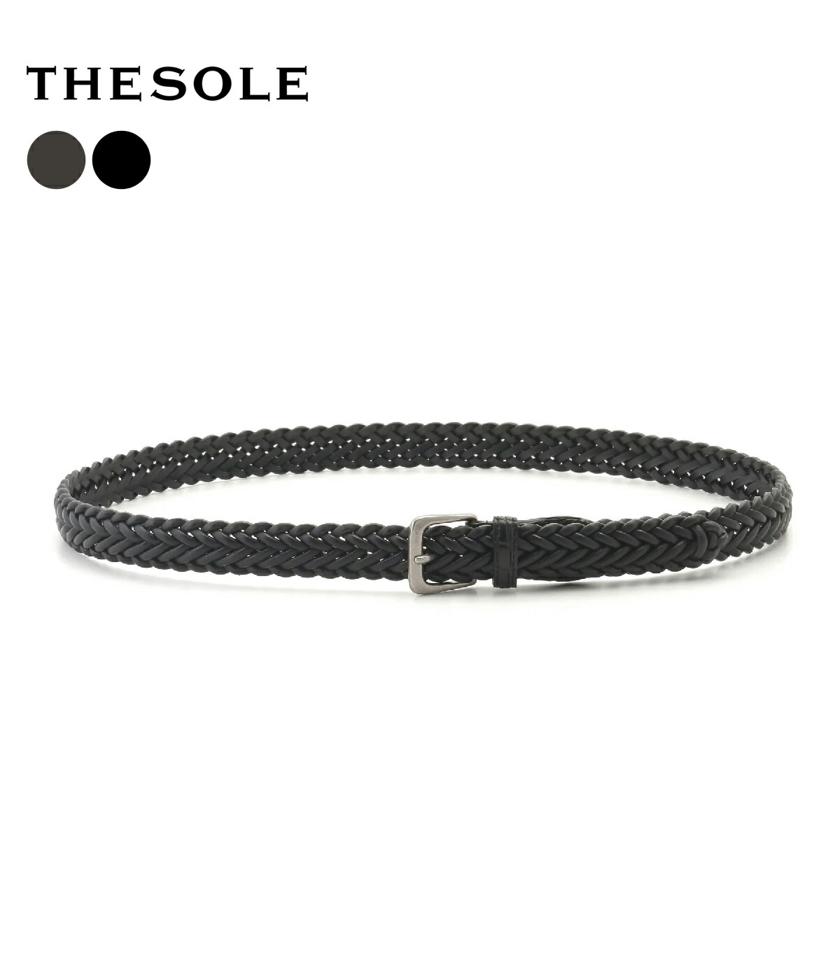 【取り寄せ】【THE SOLE｜ザソール】メッシュカーフベルト 黒いこと 赤銅色 牛皮 金管楽器 鰐革 日本生み出すこと 西口修平 メンズ 30代 40代 御召しもの 心地好い【NM-CF】