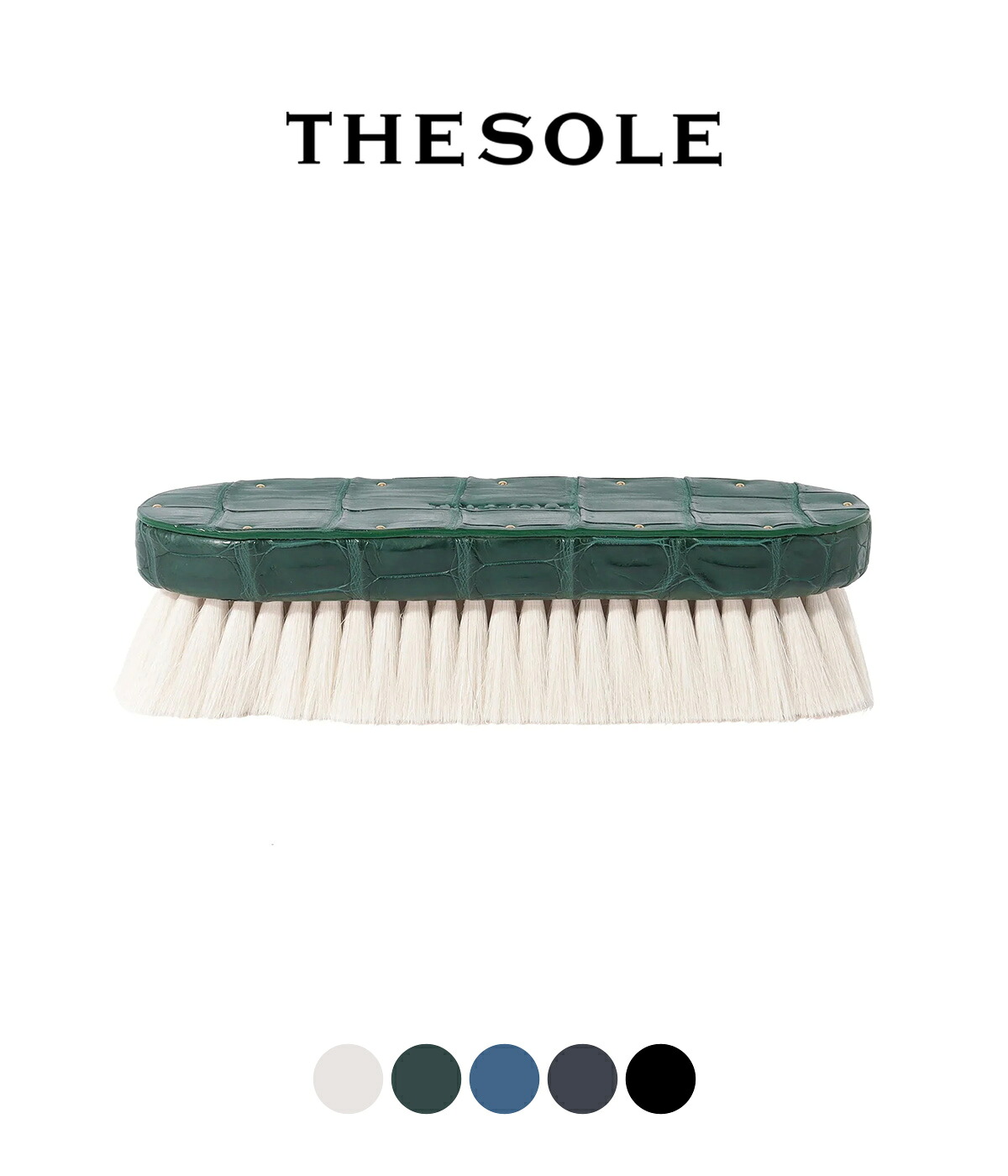 【取り寄せ】【THE SOLE｜ザソール】野羊毛 鰐革御召しもの毛はらい 黒いこと 暗然たる緑であること ダークネイビー インディゴ ヒマラヤ 御前上等感 30代 40代 世話をする毛はらい【TSB-CR】